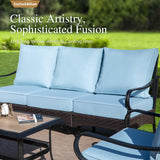 Sophia & William Metal Patio Furniture Set with Fire Pit Table, 4 Pieces