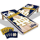 YouTheFan NCAA Notre Dame Fighting Irish 2’ x 4’ Professional Wood Cornhole Game with Logo Bags