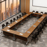 Modular Conference Room Tables, Stackable Flip Top Training Meeting Table,Space Saving,for Seminar,Office