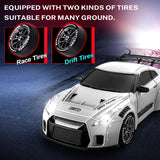 ACAMMZAR RC Drift Car, 1:24 Remote Control Car for Kids, 20KM/H 4WD High Speed RC Cars with LED Lights, Two Batteries, Extra Drifting Tires, Vehicle for Adults Boys Girls
