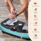 Lifepro Rumblex 4D Curved Vibration Plate Exercise Machine — Triple Motor, 7 Modes & 60 Speeds Vibrating Platform Machine — Full Body Vibration Plate for Lymphatic Drainage & at Home Workout