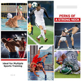 RDX Neck Harness Weight Lifting Training, Head Harness Exerciser, 4MM Padded Neck Builder, 90CM Long Adjustable Steel Chain, Gym Boxing Strength Resistance Workout, Strengthener Trainer Equipment RDX