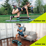 Smartxchoices 30'' Aerobics Stepper Workout Step Platform with 4" - 6" - 8" Adjustable Risers, Fitness Exercise Workout Trainer,Non-slip Step Platform for Cardio, Core, Strength Training, Home Gym, Green