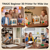3D Printer with WiFi Cloud Print, Fully Assembled Mini 3D Printer for Beginners and Kids, Auto Leveling