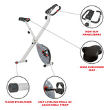 Sunny Health & Fitness Comfort XL Ultra Cushioned Seat Folding Exercise Bike with Device Holder, Gray - SF-B2989 Sunny Health & Fitness