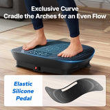 MERACH Vibration Plate Exercise Machine, Curved Vibration Plate for Lymphatic Drainage Weight Loss, Vibrating Plate with Real-Time Calorie Tracking