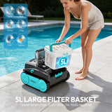 [2026 Upgrade] UBoter S10 Cordless Robotic Pool Cleaner, 150-Min Wall Climbing Vacuum 4-in-1 for Inground Pools & Above Ground Pool up to 1290 Sq.Ft, Waterline & Step Cleaning, Smart App, Self-Parking