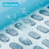 Powerful Bubble Spa Mat – Fits Most Bathtubs (Up to 101″L x 65-101″W x 33-43″H), Portable 6-Speed Bathtub Massager with Wireless Remote & Strong Suction Cups, 400W Motor, Inflatable Pillow
