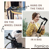 Famica FlexiCrutch for Adult (x2 Unit, Open Cuff) - Red Dot Design Award Winner, Portable Mobility Aid for Seniors, Post-Surgery, Injury Recovery, Adjustable Ergonomic Handles, Cuff, Height, Foldable, Lightweight and Non-slip Forearm Crutches
