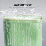 Trash Can with Lid 3.2 Gallon Narrow Trash Can Small Plastic Trash Bin 12 Liter with Press Type Lid for Bedroom Bathroom