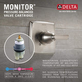 Delta Faucet Saylor 14 Series Black Tub and Shower Faucet Combo, Bathtub and Trim System, Trim Kit, Bathtub Faucet Set, Tub Faucet, Matte Black T14435-BL (Valve Not Included)