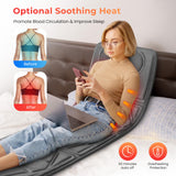 CuPiLo Full Body Massage Mat, Massage Pad with 10 Vibrating Motors for Pain Relief, Back Massager with Heat, Full Body Massage for Back, Lumbar,Leg, Gifts for Men Women, Long 67"