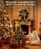 Ecoeve Christmas String Lights, 8 Modes Twinkle Fairy Lights Indoor Outdoor, Remote Control with Timer Function, 66FT 200 LED Warm Glow Hanging Twinkle Lights for Porch