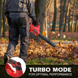 PowerSmart 40V 17" Brushless Cordless Lawn Mower + Leaf Blower (465 CFM), a 4.0Ah Battery and Charger Included