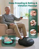 Snailax Shiatsu Foot Massager with Heat, Deep Kneading, Compression, Vibration, Electric Feet Massage Machine for Plantar Fasciitis,Neuropathy,Foot Warmer,Remote Control,Size 13,Mother's Day Gifts