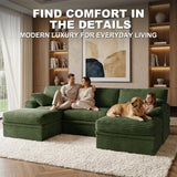 NABUMI 107'' Modular Sectional Sofa with Storage, Oversized Boneless Couch