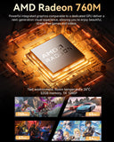 GMKtec M6 Ultra Gaming Mini PC Ryzen 7640HS (Upgraded 6600H/ 6800H), 32GB RAM DDR5 512GB SSD Dual NIC LAN 2.5GbE Desktop Computers Office Home, Triple 4K Display, WiFi 6, USB4, BT 5.2, DP, HDMI 2.0