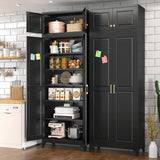 Polup 90" Pantry Cabinet, Tall Metal Storage Cabinet with Doors and Shelves