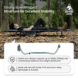 ONETIGRIS SUPRAGRIS Camping Cot, Support Up to 400lbs, Lightweight Comfortable Folding Bed for Camping, Hiking, Backpacking, Travel, Car Trips, Office Nap (Gray)
