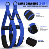 NTIUYOT Pull Up Assistance Bands, Heavy Duty Resistance Band with Handle, Pull Up Bar Assist Bands, Adjustable Height with Feet Straps, Portable Home Gym for Enhanced Strength, Muscle Training