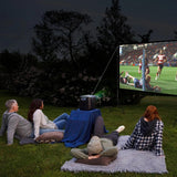 Projector Screen and Stand, Wootfairy 120 inch Foldable and Portable Projection Screen 16:9 4K HD Rear Front Wrinkle-Free Movie Screen with Carry Bag for Indoor Outdoor Home Theater Backyard Cinema
