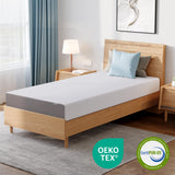 Amazon Basics Medium Firm Memory Foam Mattress, Breathable, 8 Inch, Full, White/Grey