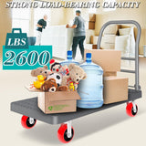 Platform Truck Foldable Flatbed Cart 24'' x 48'' Heavy Duty Push Cart Dolly 2600LBS Capacity Large