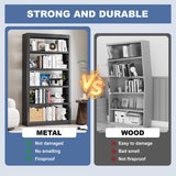 Tooless Assembly Book Case, Modern Bookshelves and Bookcases for Home Office, Living Room, Bedroom, Library