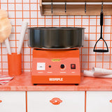 Wumple Cotton Candy Machine - 1000W Commercial-Grade Electric Cotton Candy Maker - 3-Minute Heat-Up - Stainless Steel Bowl - for Parties, Carnivals & Home Use - Orange