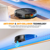 XIEBro Robot Vacuum and Mop Combo, 2 in 1 Vacuuming & Mopping Robot with Schedule, App/Bluetooth/Voice, 3200Pa Max Suction, Self-Charging Robot Vacuum Cleaner, Slim, Ideal for Hard Floor, Carpet