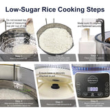 Low Carb Rice Cooker,3L Multifunction Low Sugar Rice Cooker Small & Timable,4H Keep Warm, Cooking, Simmering, Stewing, Steaming All In One (3L,Beige)