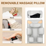 FIRRLUCO Full Body Massage Mat with Heat,Back Massager Pad with Detachable Shiatsu Neck Massager,3D Body Stretching & Lumbar Traction,4 Vibrating Motors,2 Heat Levels,Gifts for Men Women