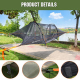 Generic Camping Hammock Tent with Mosquito Net & RainFly 2-Person Tree Tent Hammock for Outdoor Backpacking Hiking 660 LBS Load Capacity