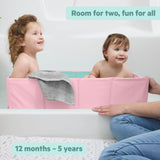 Disney Baby Minnie Mouse Tuckaway Toddler Folding Tub, Converts Shower to Bathtub, Folds to Store, Easy to Clean, Portable Baby Bathtub for Travel, 12M-5Y