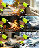 Handheld Leaf Blower Cordless, Turbo Jet Mini Blower Compatible with Makita Batteries, 2×4.0Ah Rechargeable Battery, Portable Compact Blower for Lawn Patio Car Dust Leaves Snow (Yellow)