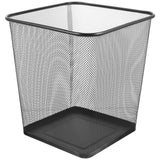 GANAZONO Black Mesh Square Trash Cans, Waste Basket with Open-Top for Office, Home, Kitchen