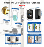 Veise KS02A Fingerprint Door Lock, Keypad Deadbolt, Matte Black