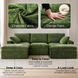ReeQuo 120" Oversized Modular Sectional Sofa Boneless Couch for Living Room