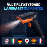 Tera Barcode Scanner 2D Wireless: with Battery Indicator and Stand, HW0002