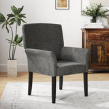 GIANTEX Office Waiting Room Chairs, Fabric Executive Guest Chair, Upholstered Reception Chair with Padded Arms, Backrest, Wood Legs, Guest Chairs for Meeting Room, Conference Room Chairs