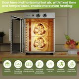 Food Dehydrators Machine with 12 Stainless Steel Trays with Timer Setting Temperature Adjusted 68 ℉ to 194 ℉ Dryer for Herb Fruit Meat Vegetables Mushroom Beef for Commercial Household Ancient Silver