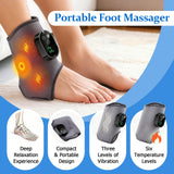 Ameilika Version 3-in-1 Foot Massager with Super Long Battery Life, USB Charging Port Black 3 Vibration Modes 6-Speed Temperature Control Circulation and Pain Relief for Foot Relaxation (Grey)