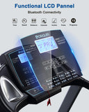 BORGUSI Treadmill with 15% Auto Incline - 350 LBS Capacity, 3.5HP Electric Folding Treadmill Up to 10MPH Speed, Running Machine with 20" Wide Tread Belt & LCD Display for Home Use