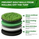 Kaoshan Golf Putting Green Mat - 5FT×10FT/5FT×12FT Putting Green Indoor, Professional Golf Putting Mat with Realistic Turf, Golf Simulators for Home, Multi Holes & Flags for Outdoor Golf Practice