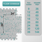 Sorbus 120 Sq. Ft. Wood Grain Floor Tiles Foam Mat EVA Interlocking Mats Tile 3/8-Inch Thick Flooring Wood Puzzle Exercise Mats w/Borders - Home Playroom Basement, Apartment, Trade Show, Baby, Dance