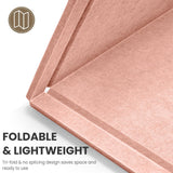 Large Bulletin Board, 48 X 35 Inches Felt Cork Board with 40 Pushpins, Foldable Felt Notice Pin Board Photo Display Board with Self-Adhesive Tape for Office Home School (Pink, 48x35 inch)