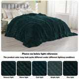 GONAAP Fuzzy Faux Fur Throw Blanket Queen Size Dark Teal Super Soft Cozy Plush Fuzzy Shaggy Blanket for Couch Sofa Bed (Dark Teal, Queen(90"x90"))