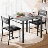 Dining Table Set for 2, Small Kitchen Table with Upholstered Chairs for Kitchen & Dining Room