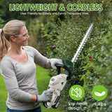 ALSO GO 20'' Cordless Hedge Trimmer, 21V Electric Bush Trimmer, Cordless Shrub Trimmer with 3Ah Battery and Charger, 3/4'' Cutting Capacity, Grass Shrub Trimmer for Garden, Lawn