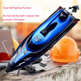 XDJXWJN 14 inch Big RC Boat Remote Control Boat for Kids and Adults, 25 KPH Fast RC Speed Boat with Two 1100mAh Batteries, Waterproof Toy Boats for Lakes Pools & River